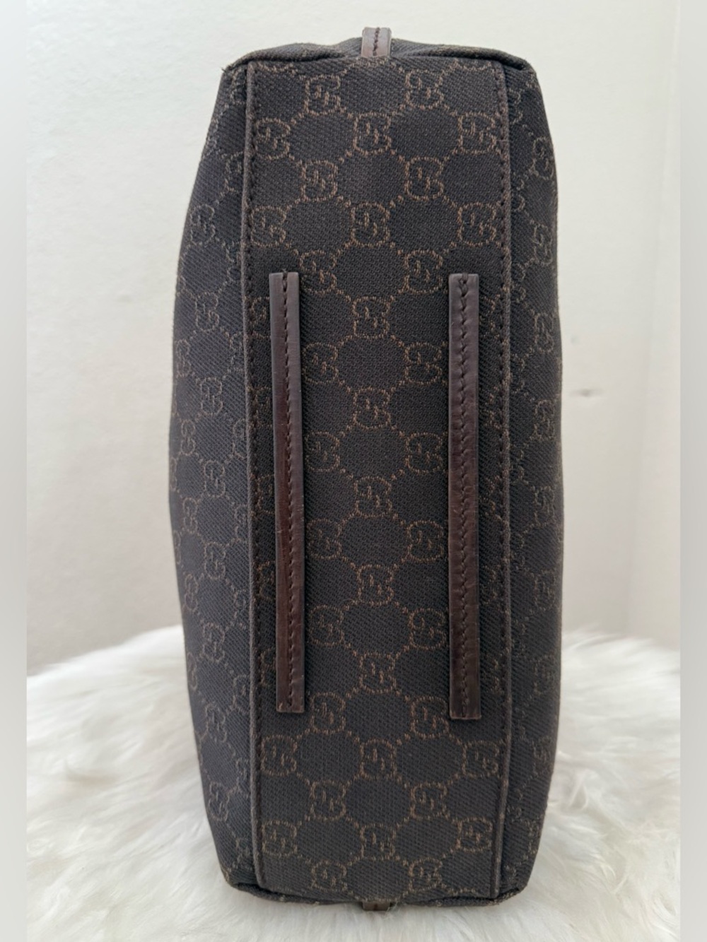 GUCCI GG Monogram Brown Canvas Tote Bag - Picture 8 of 14